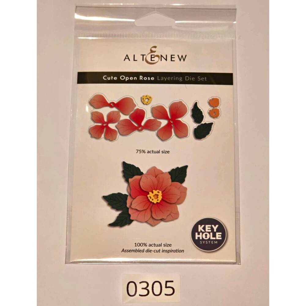 0305 Altenew Cute Open Rose Layering Die Set Cutting Dies Key-Hole ALT10816